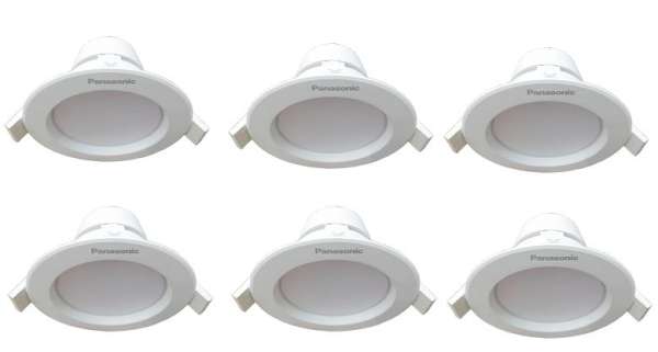 Bộ 6 Đèn Panasonic LED Downlight âm trần NNP72249/59 8W (Trắng/Vàng)