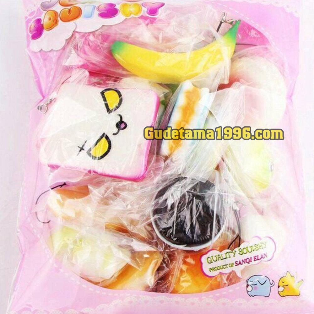 Combo 10 squishy giá rẻ chậm tăng có bao bì siêu cute
