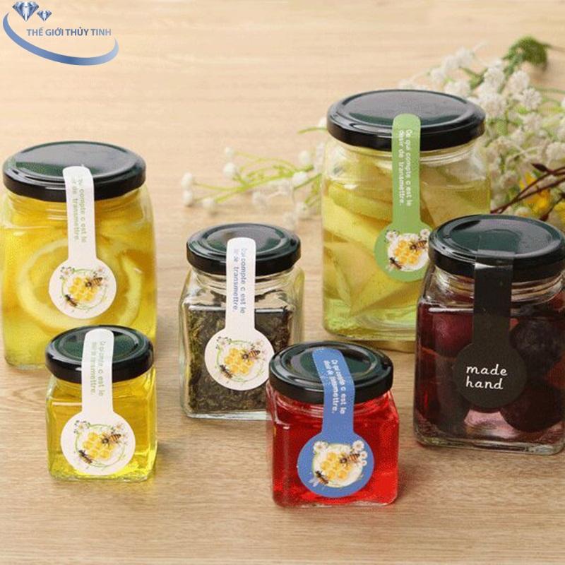 [HCM]HŨ THỦY TINH VUÔNG ĐỰNG THỰC PHẨM 100ML