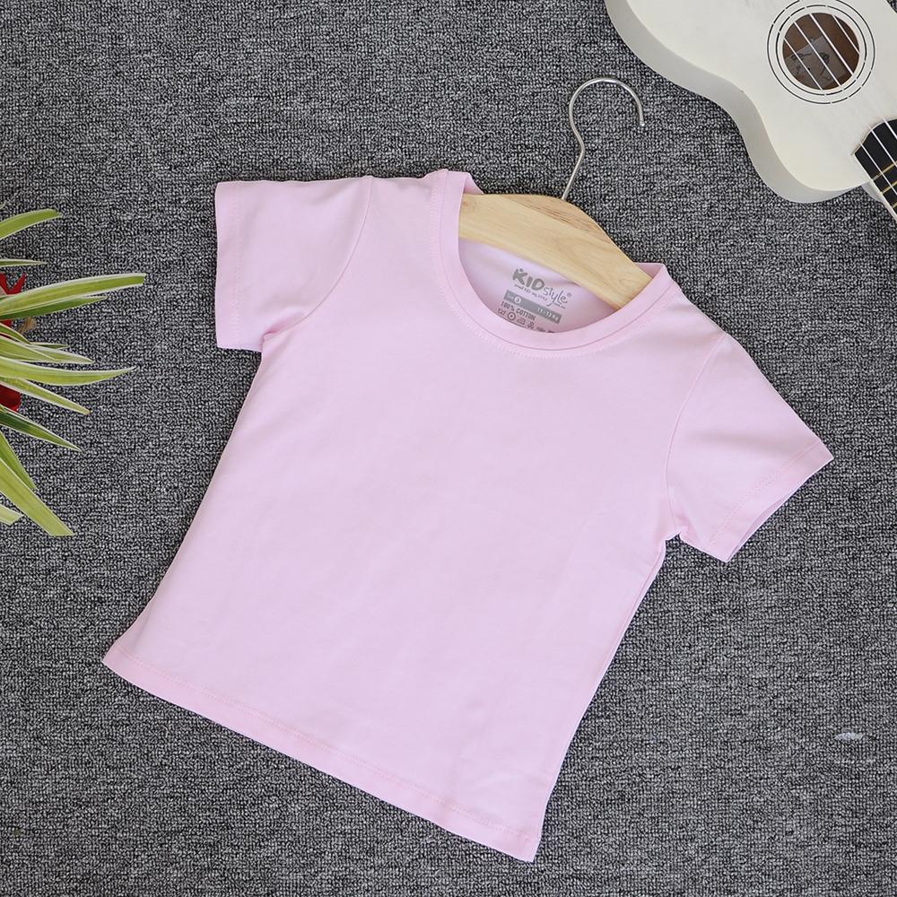 Áo thun trơn bé nữ cap cấp LyLyFashion (trắng)