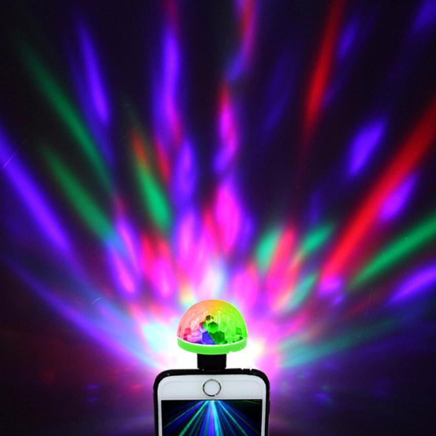 Bóng đèn Led vũ trường cảm ứng 7 màu cổng USB , điện thoại - Điện Việt