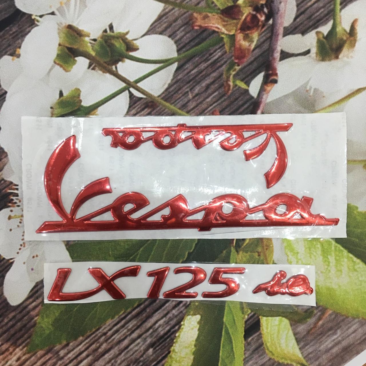 Cảnh báo hạ giá - Dán lại xe chất chơi, đẹp đẽ với bộ tem Vespa LX 125ie mẫu mới vừa về M124-màu đỏ-54