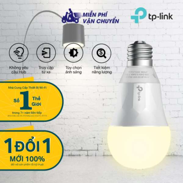 TP-Link LB100 Bóng đèn LED Wifi thông minh có thể điều chỉnh ánh sáng, Hãng phân phối chính thức