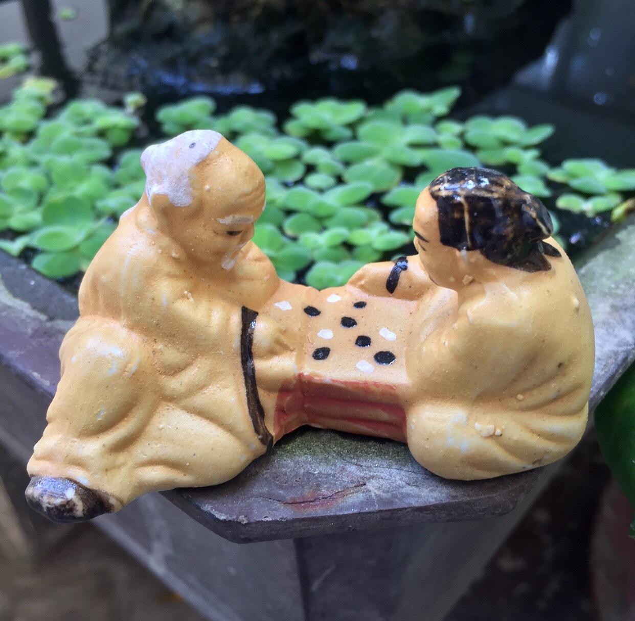 [HCM]Ông Lão Đánh Cờ (Nhỏ) Trang Trí Hồ Cá Bể Cá-Hòn Non Bộ