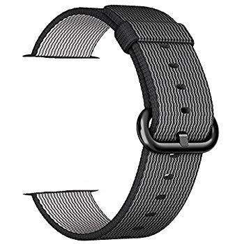 Dây đeo cho Apple Watch, Black Woven Nylon 38mm