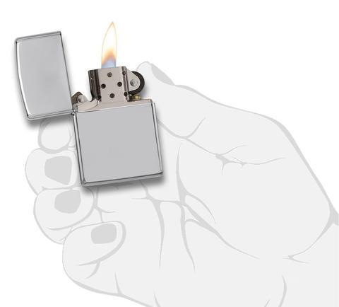 Zippo High Polished Chrome Authentic 100%