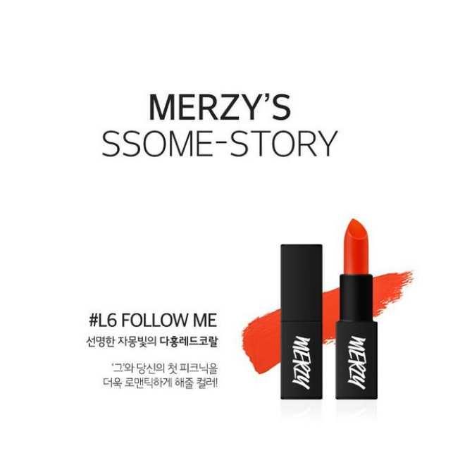 Son Thỏi Lì Merzy Another Me The First Lipstick L6 (Đỏ Cam)