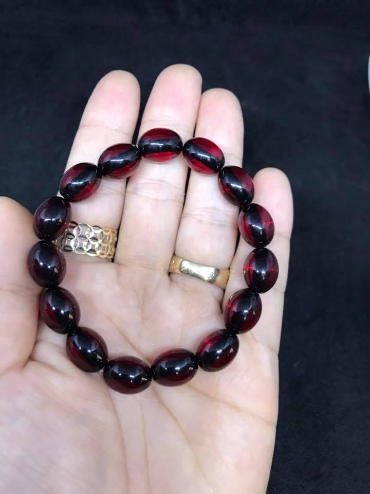 [HCM]VÒNG TAY HỔ PHÁCH ĐỎ HẠT BẦU -01