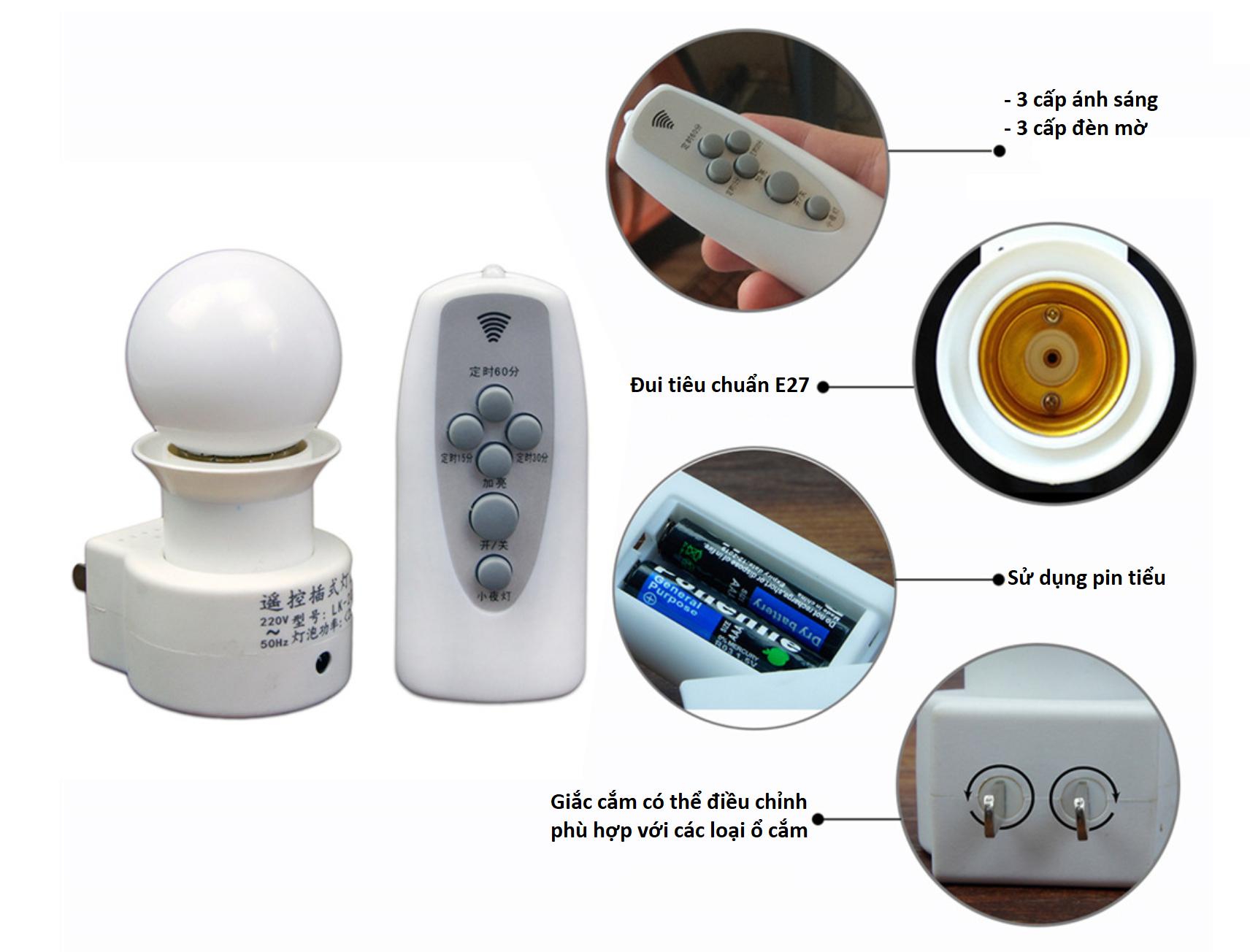 ĐUI ĐÈN ĐIỀU KHIỂN TỪ XA GG24