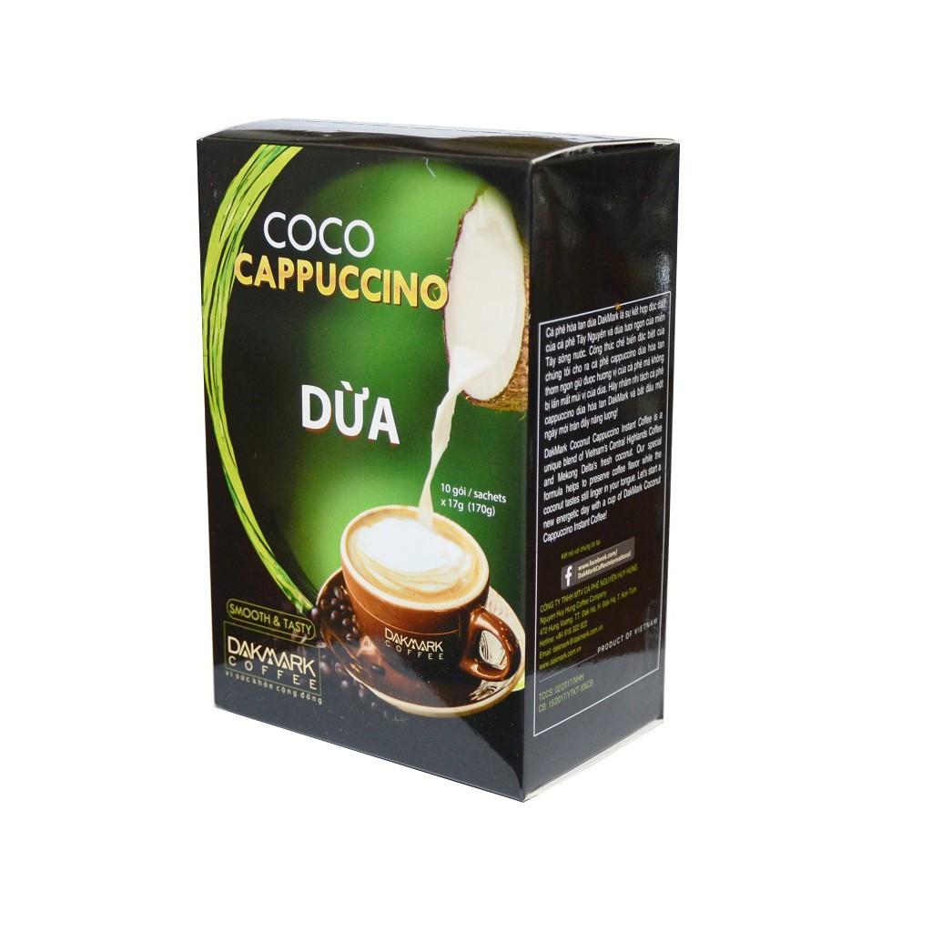 [HCM]Cà Phê Hoà Tan Dừa Dakmark - (Hộp 10 gói 170gram)