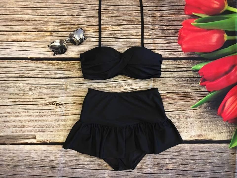 Bikini áo xoắn ngực váy đuôi cá