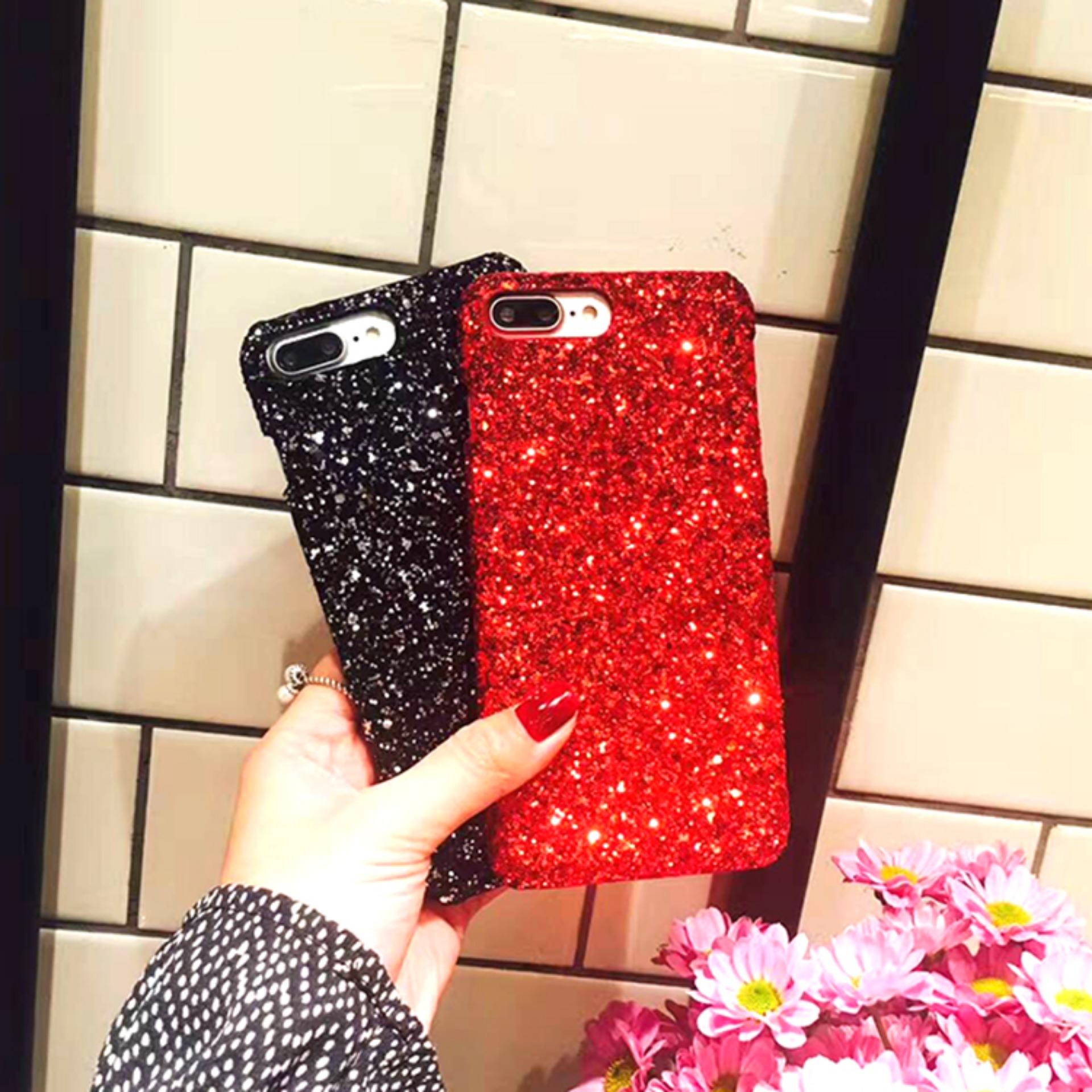 Ốp Đính Kim Tuyến cho Iphone 7,8PLUS ( ốp cứng ) ĐEN MÃ A172