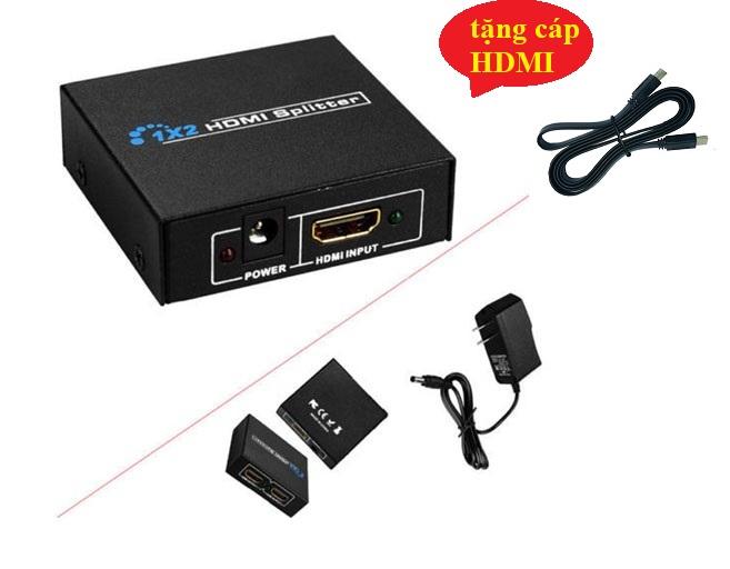 Bộ chia hdmi 1 ra 2 tặng dây hdmi 1.5m