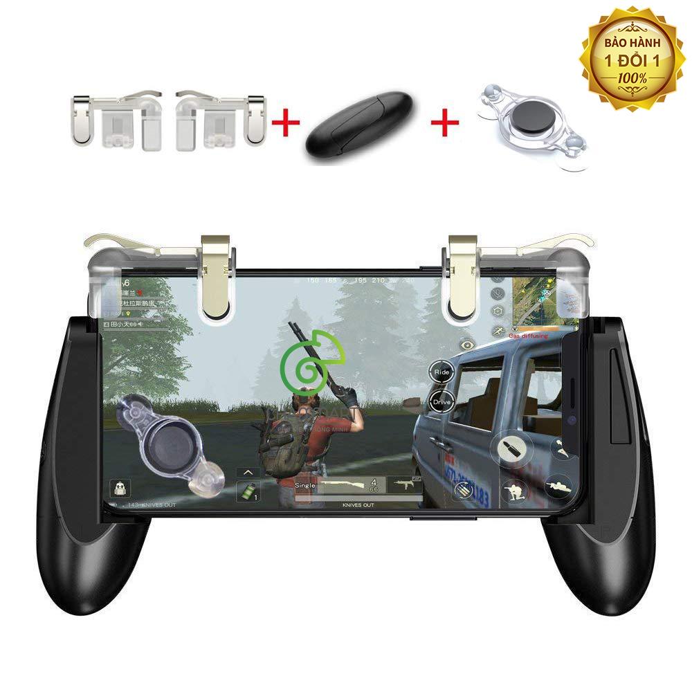 Tay cầm chơi game Trứng + Nút bấm chơi Pubg làm bằng kim loại siêu bền không rỉ Odog + Tặng nút điều hướng Joystick Fling