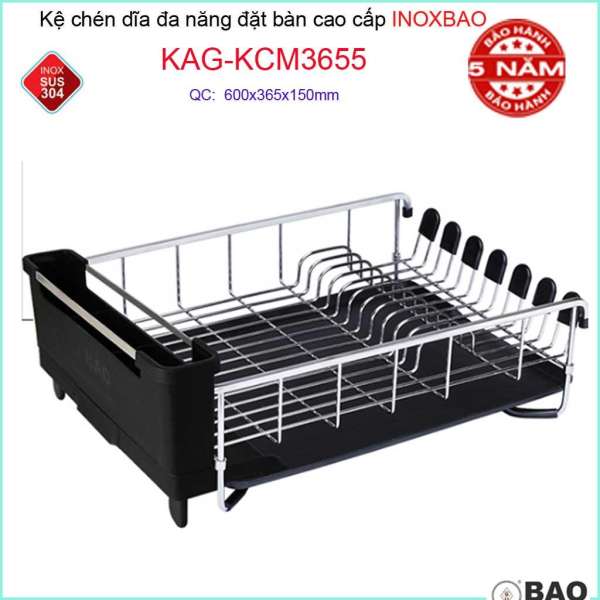 Kệ úp chén dĩa đa năng Inox Bảo KAG-KCM3655