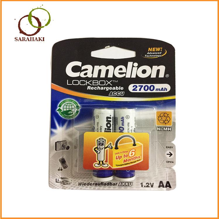 5 vỉ pin sạc AA Camelion 2700mAh  1.2V (1 vỉ 2 viên)