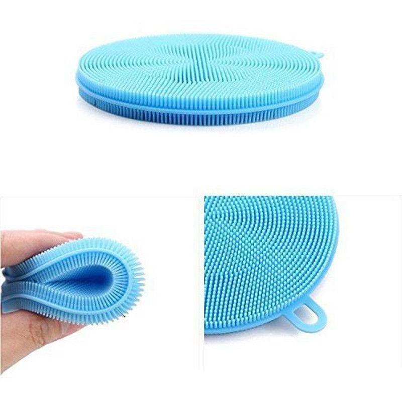 Combo 2 Miếng silicon bắc nồi và rửa chén bát đa năng