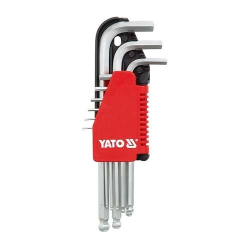 Bộ lục giác đầu bi ngắn hệ mét yato 9 chi tiết yt-0506