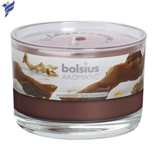 Ly nến thơm Bolsius Sandalwood BOL6105 440 g (Gỗ đàn hương)