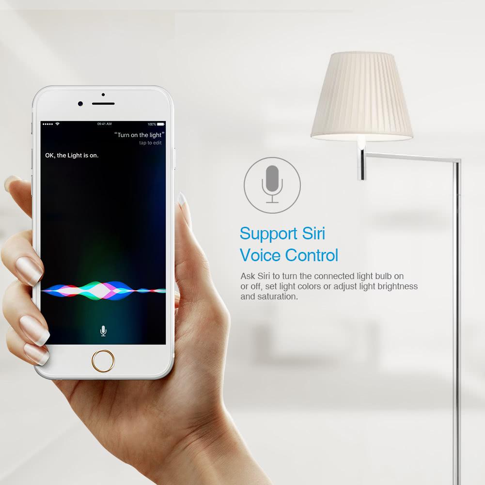 Bóng đèn LED thông minh Koogeek 16 triệu màu, điều khiển bằng Apple Siri, kết nối internet qua wi-fi , tích hợp trên Apple HomeKit và Apple TV, được chứng nhận của Apple