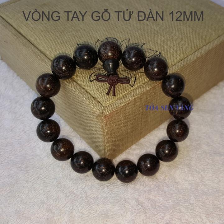 [HCM]VÒNG TAY GỖ TỬ ĐÀN 12MM