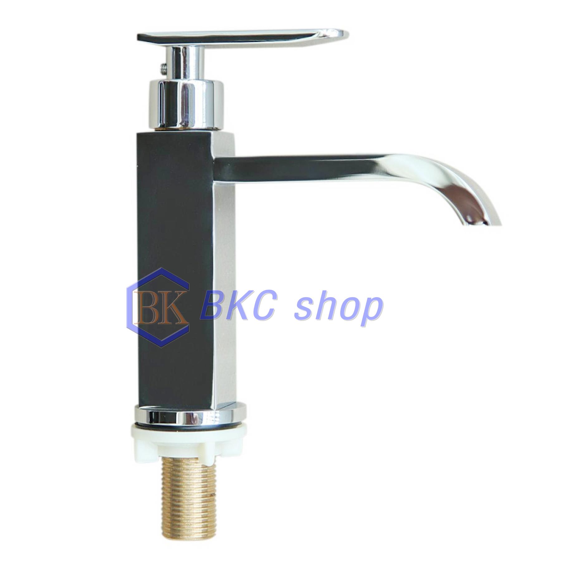 [HCM]Vòi Lavabo lạnh vuông 1 tấc Sanji LD03 (Bạc)