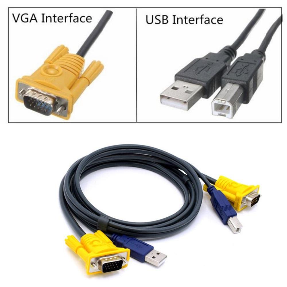 Combo 2 Cáp KVM USB 1.5M - Chất lượng cao