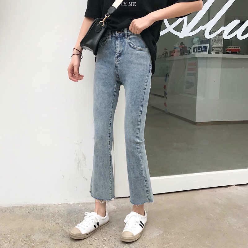 quần jean nữ ống loe 963 mẫu túi xéo