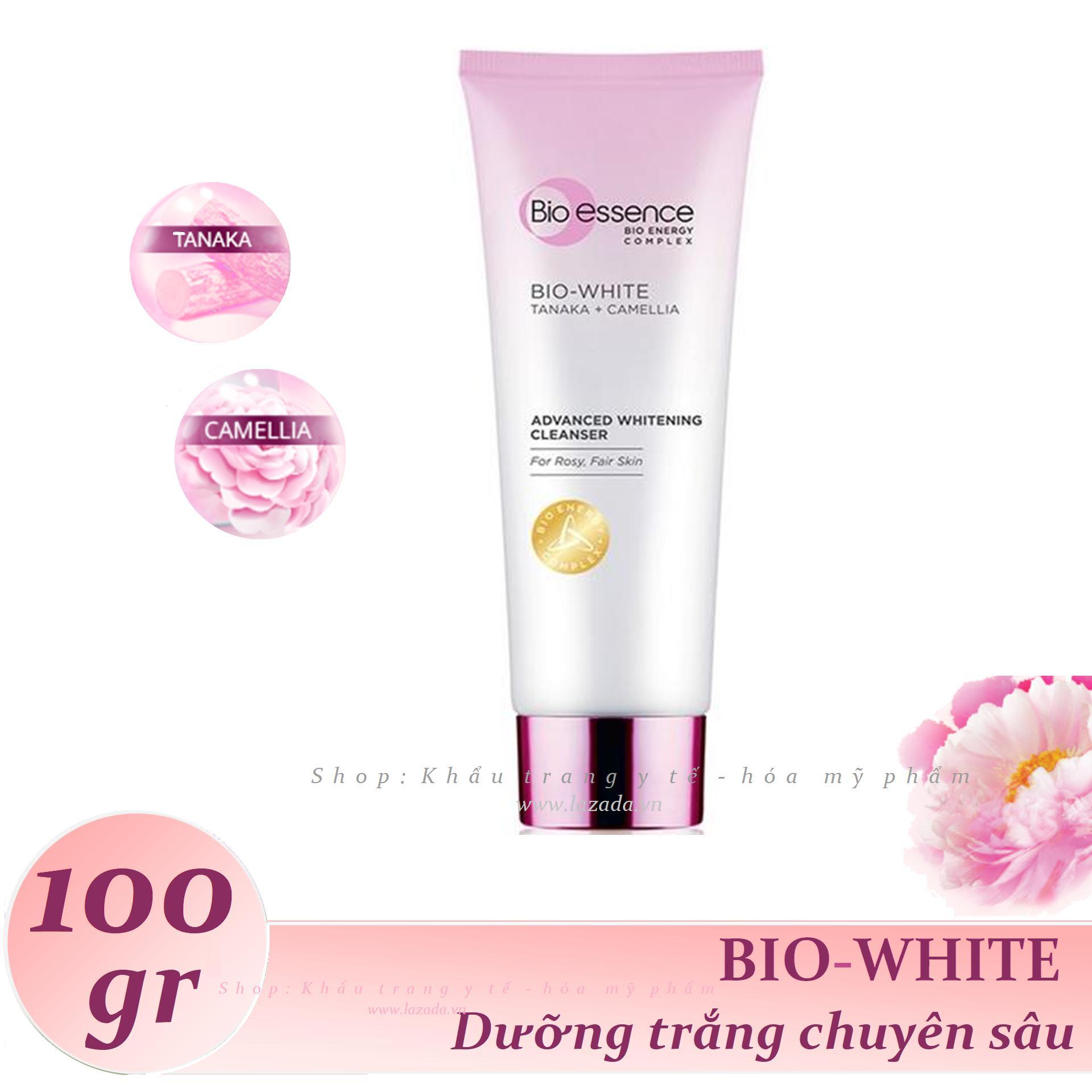 Bio-essence - Sửa rữa mặt dưỡng trắng chuyên sâu Bio-White Chiết xuất Tanaka + Camellia 100 gr