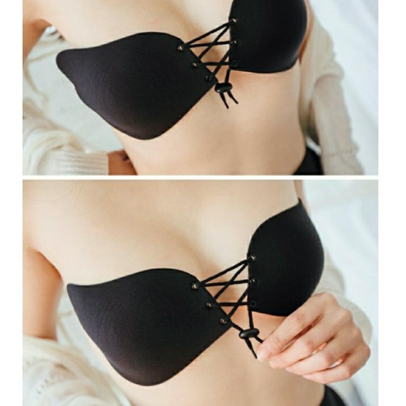 Áo dán nâng ngực dây rút