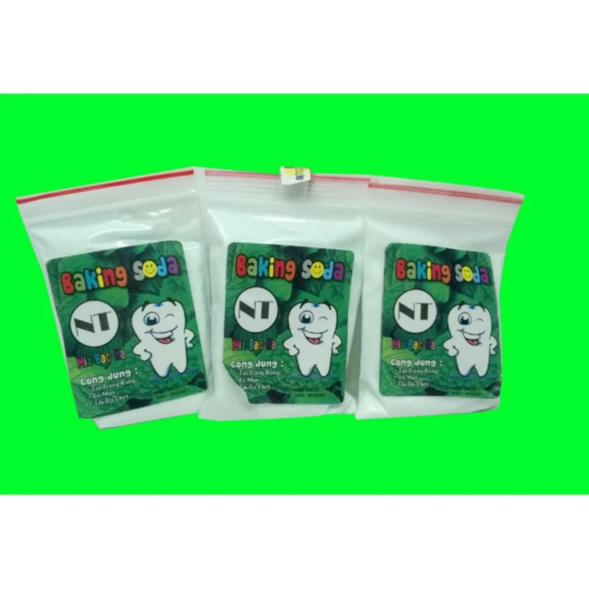Baking Soda mix bạc hà làm trắng răng