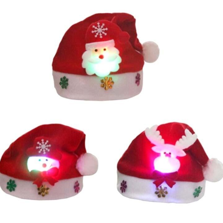 MŨ NOEL CÓ ĐÈN LED CHỚP NHÁY