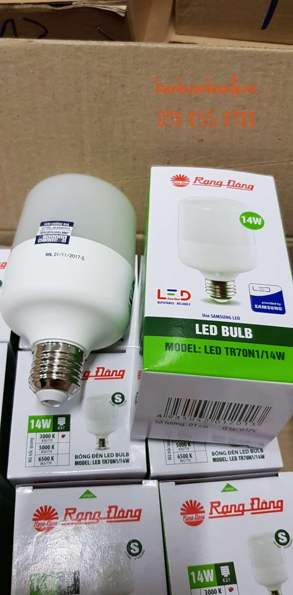 Bóng đèn LED Trụ 14W Rạng Đông