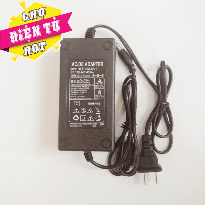 Nguồn Adapter 12V 5A - Dùng cho máy bơm tăng áp mini 12v