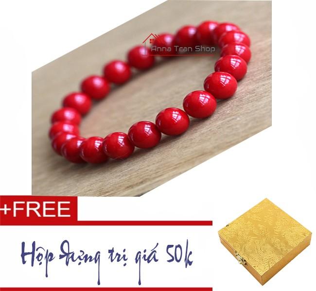 [HCM]Vòng tay đá san hô đỏ 8ly HN10
