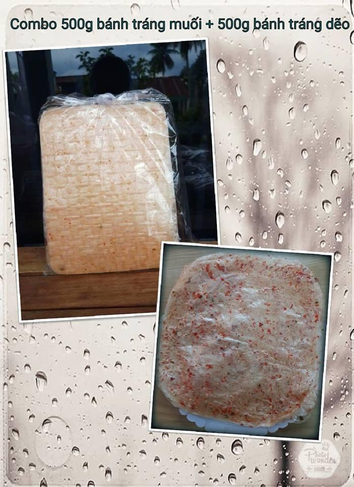 Combo 500g bánh tráng muối ớt + 500g bánh dẽo cay tây ninh