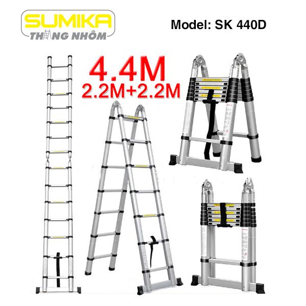 Thang nhôm rút đôi Sumika SK 440D - 4.4m