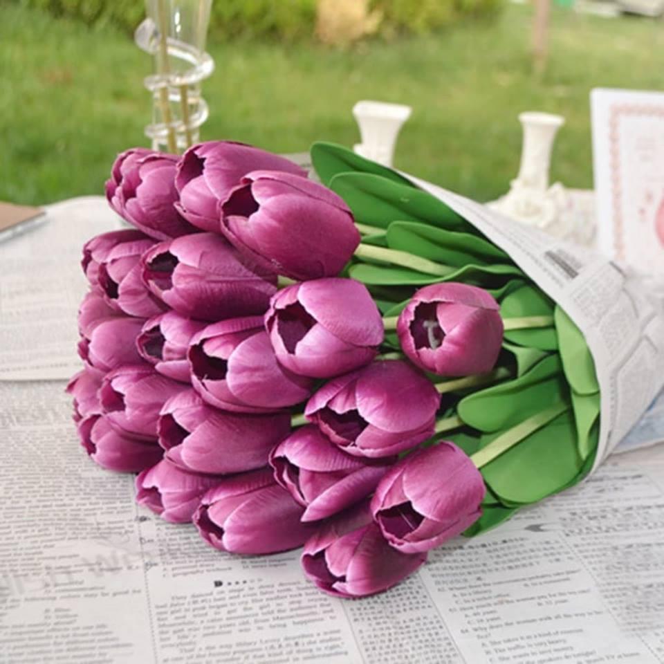 Combo 5 cành hoa giả - Hoa Tulip tuyệt đẹp TLJ-2901