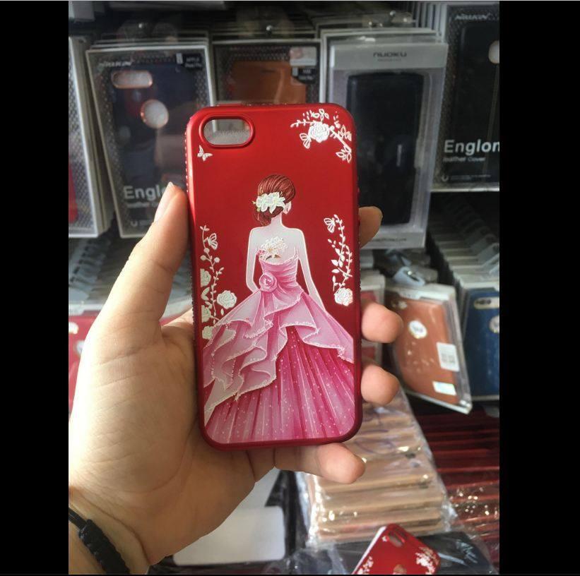 Ốp lưng dẻo thời trang đính đá cho iPhone 5 5s