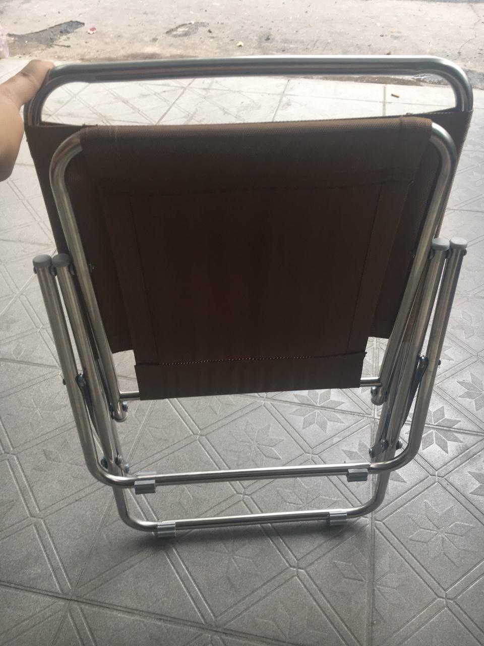 Ghế xếp Inox vải lưới thoáng mát