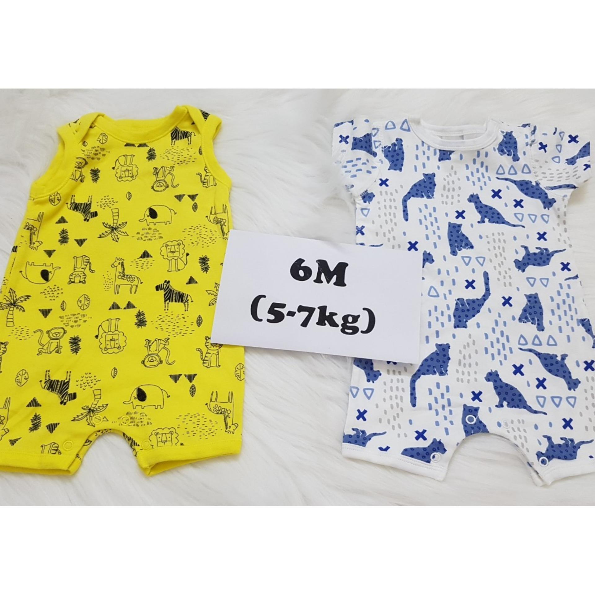 Set 2 áo liền quần bé trai romper
