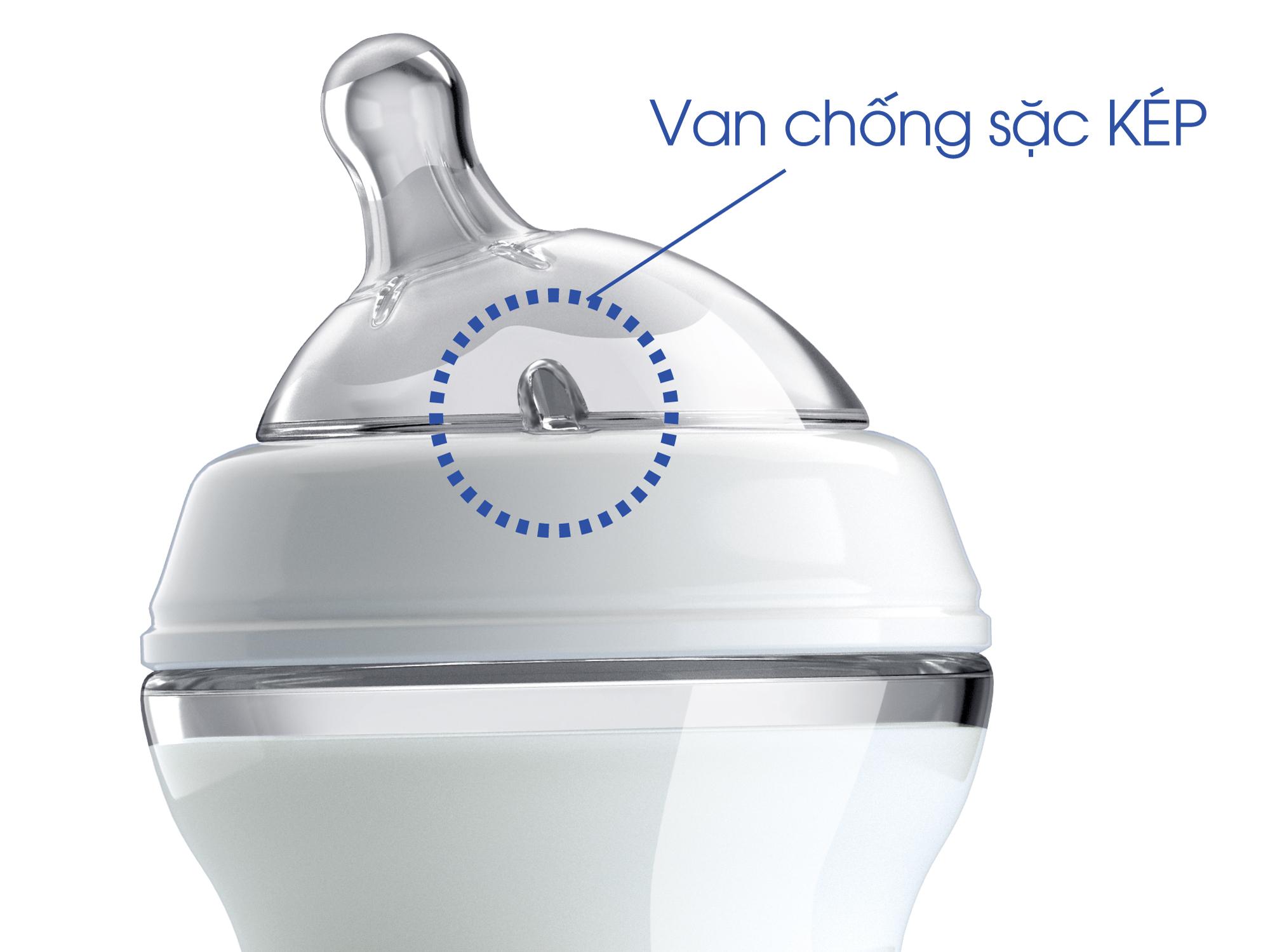 Bình sữa núm nghiêng Chicco Pisa Natural Feeling cho bé 0M+ 150ml