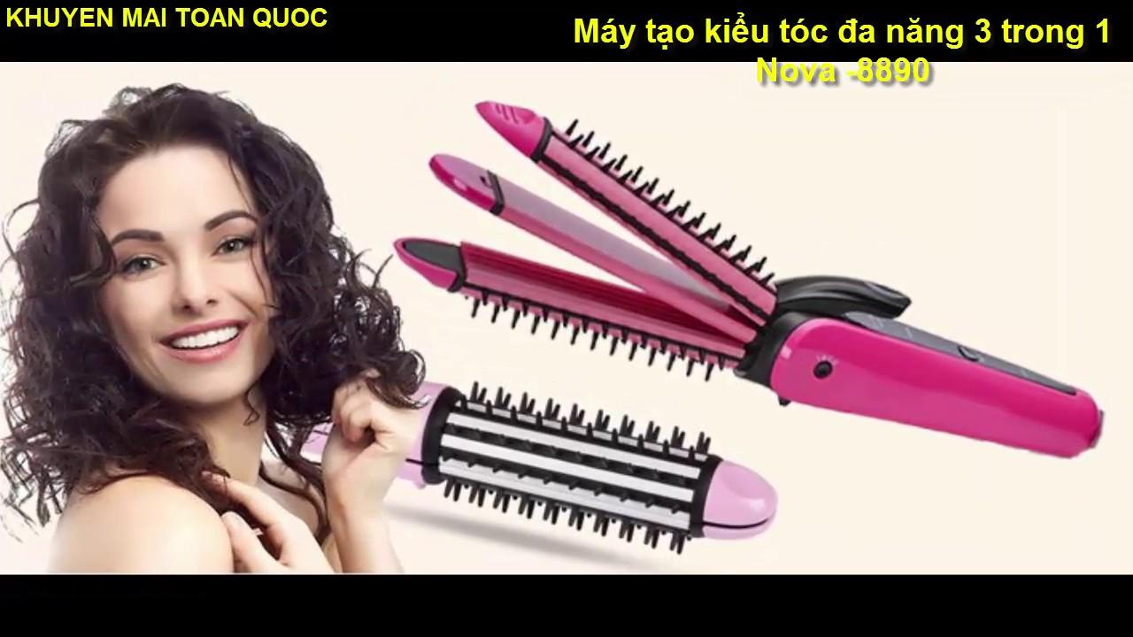 Máy tạo kiểu tóc đa năng 3 trong 1 Nova 8890 (hồng)