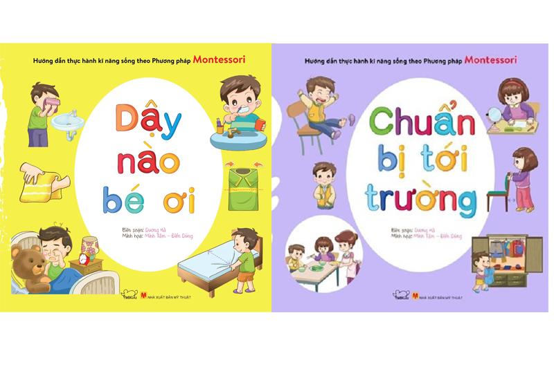 Bộ 2 sách kỹ năng sống phương pháp Montessori cho bé