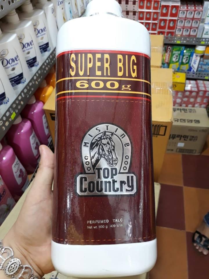 Phấn rôm thơm Top Country chai lớn 600g