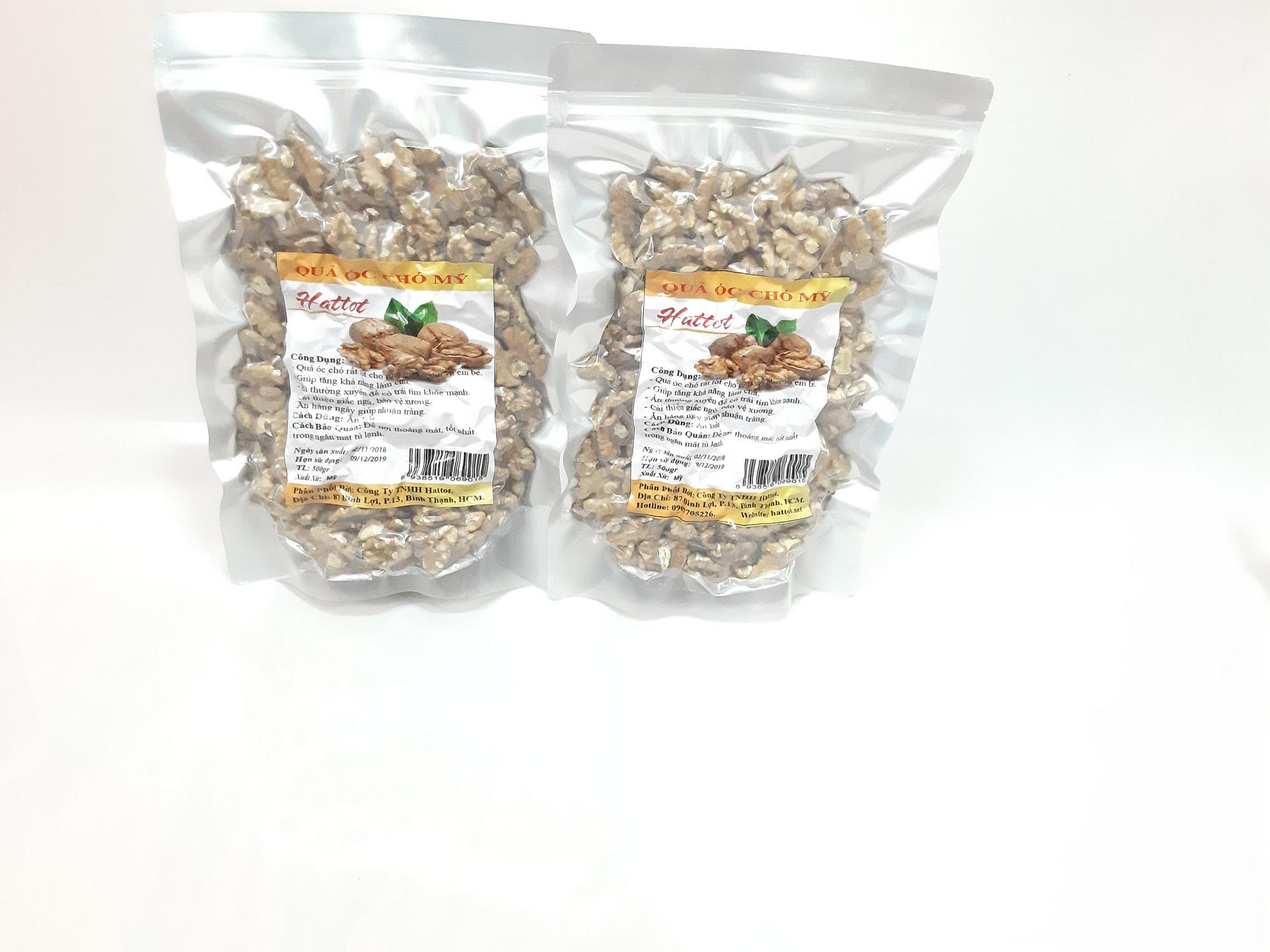 Bộ 2 túi Nhân hạt óc chó 500g