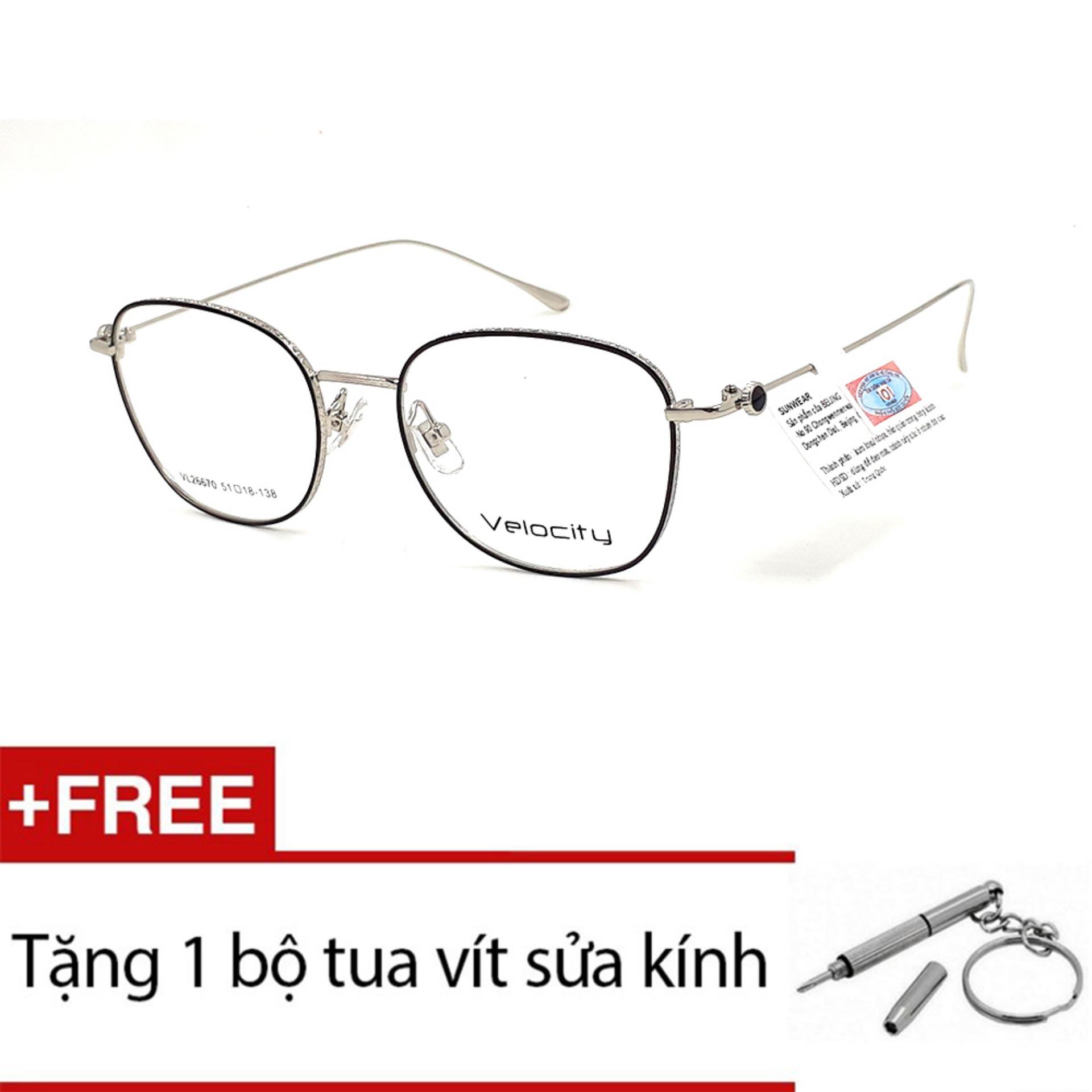 [HCM]GỌNG KÍNH VELOCITY VL26670 C04 (Tặng tua vít sửa kính)