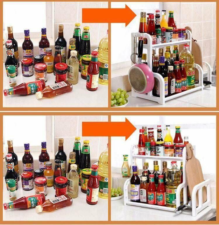 Kệ dắt dao có chỗ để thớt