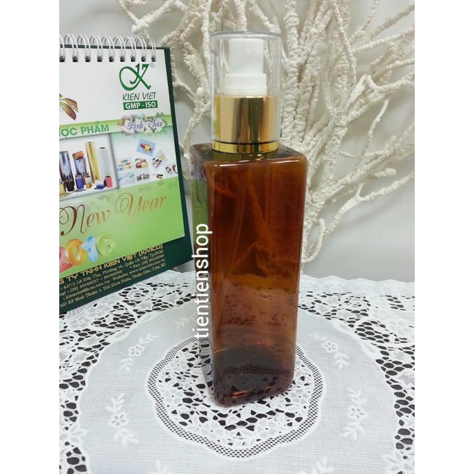 Chai nhựa xịt phun sương vuông 250ml