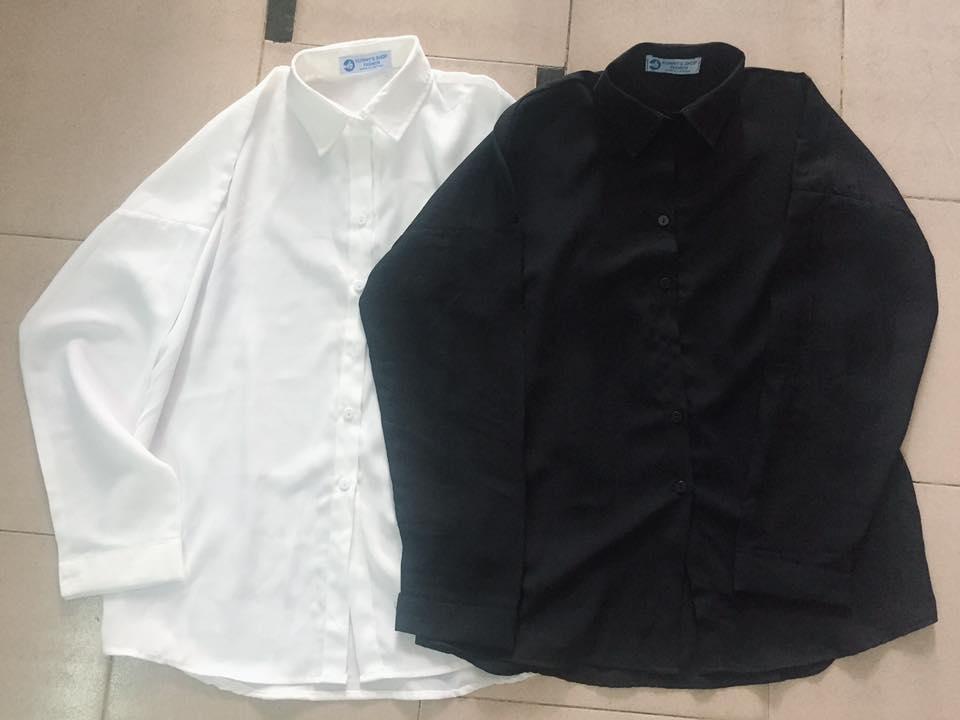 Áo sơ mi Oversize Lụa Tơ ấn